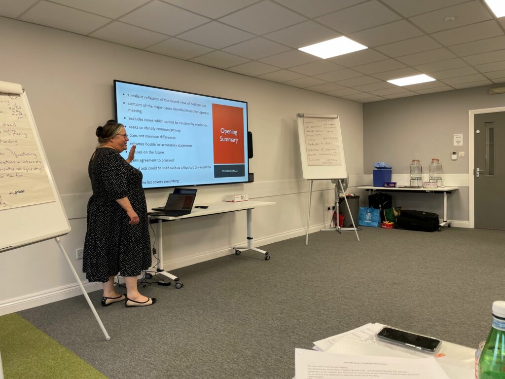 Sarah delivering HR & Employment Law training