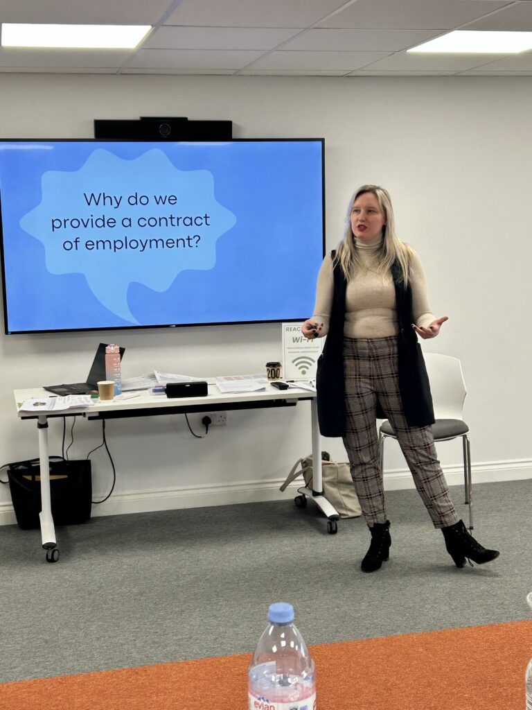 Gemma delivering HR & Employment Law training
